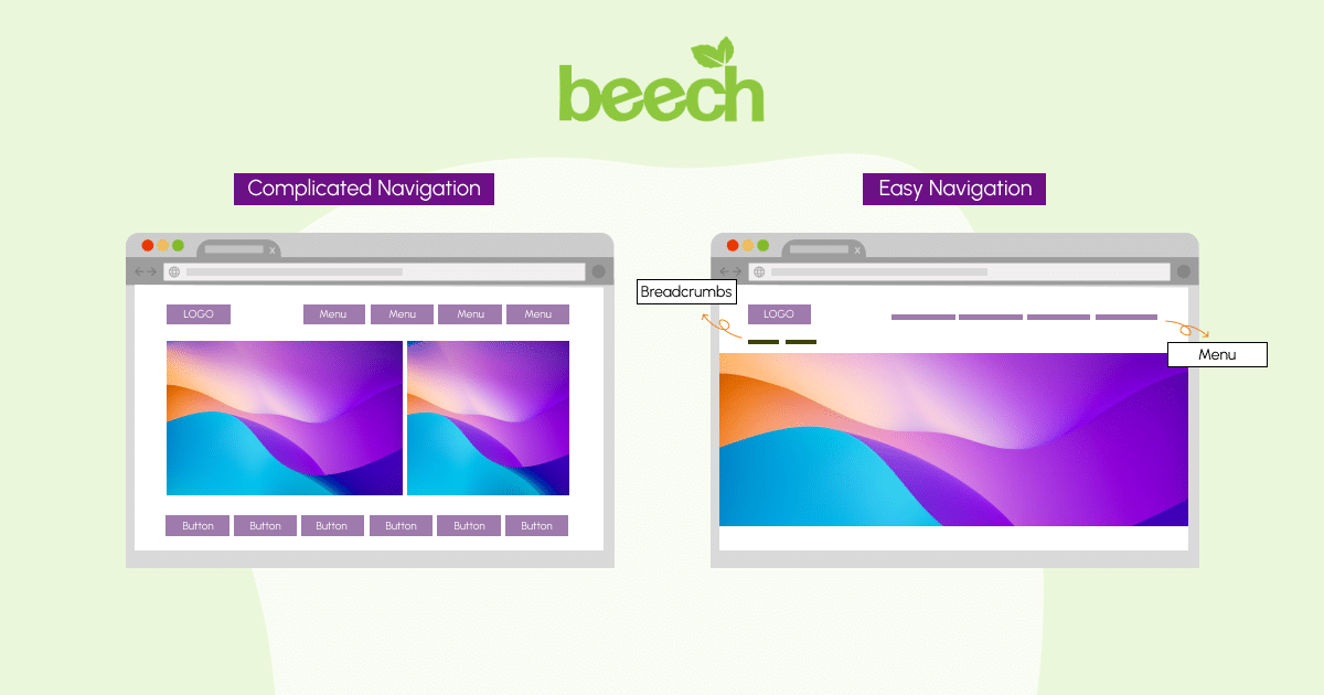 Easy website navigation
