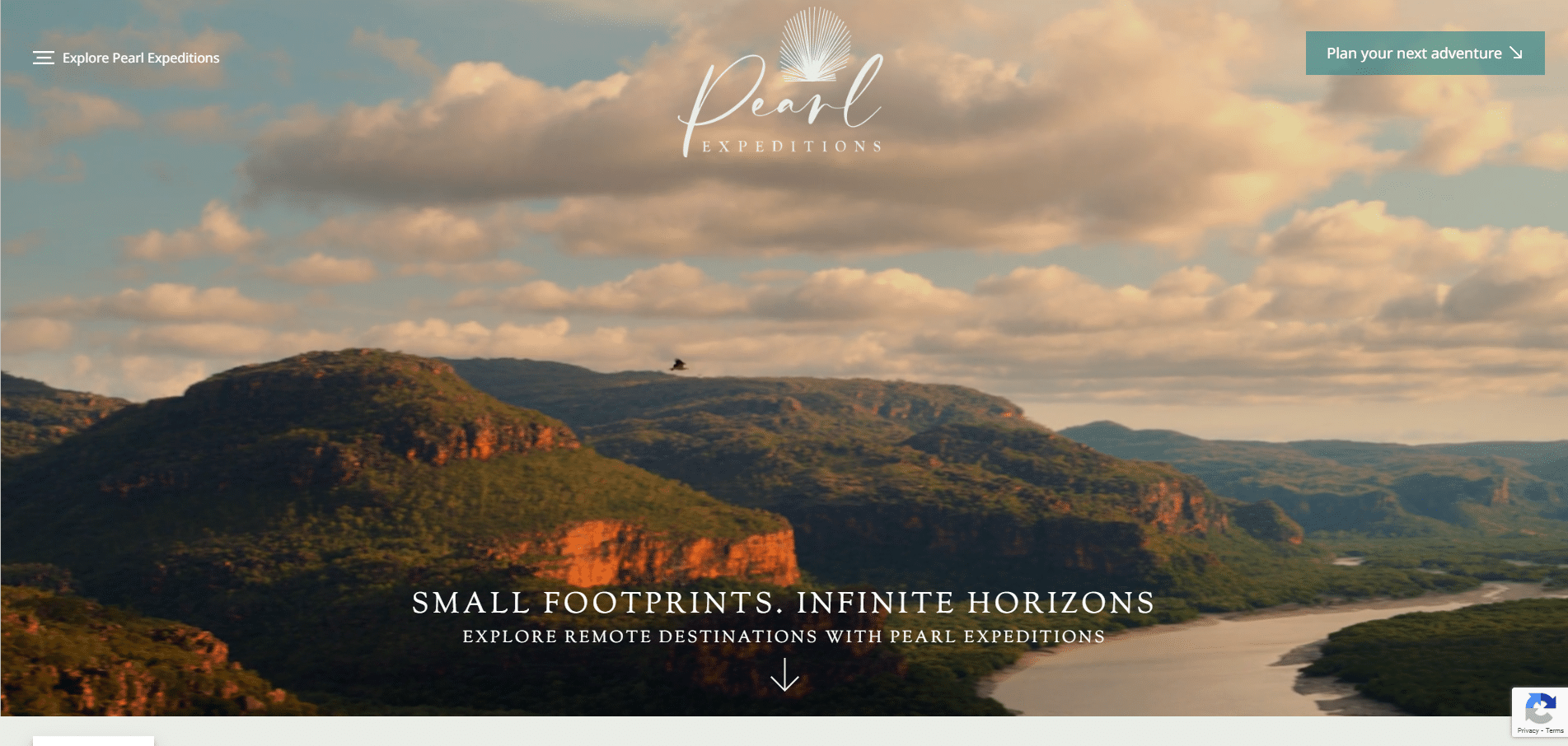Pearl Expeditions website created by Beech and launched in July 2025.